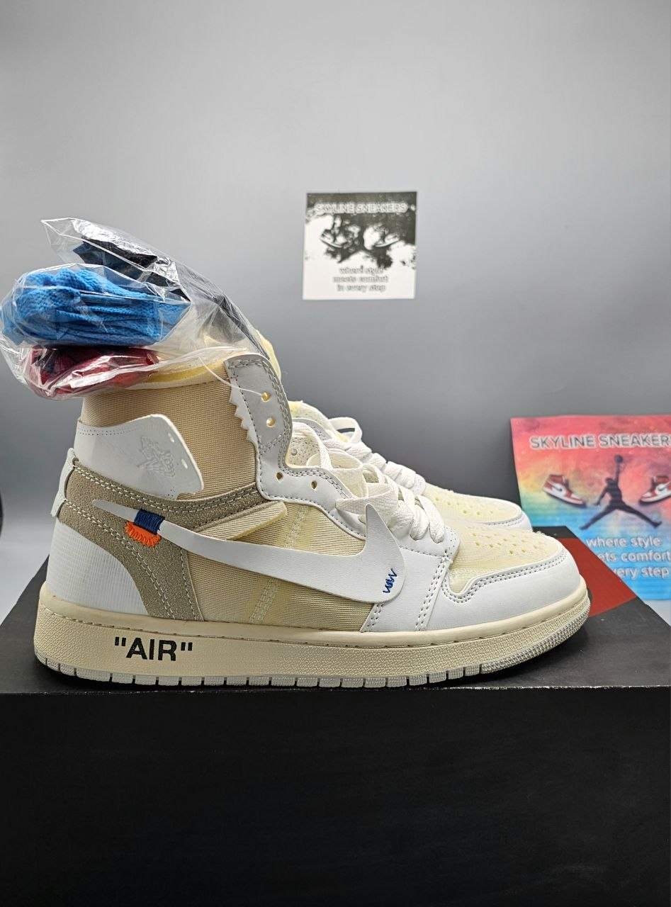 AIR JORDAN 1 HIGH OFFWHITE " WHITE "